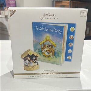 Hallmark Keepsake 'A Gift for the Baby' Ornament Set - Blue and White